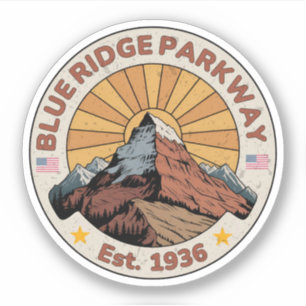 Sticker Blue Ridge Parkway Scenic Byway Virginie Nord C