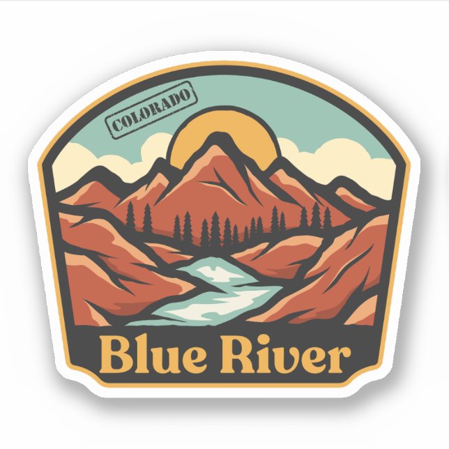 Sticker Blue River, Colorado (Devant)