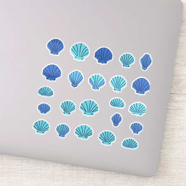 Sticker Blue seashell (Détail)