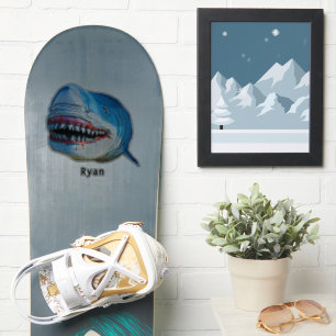 Sticker Blue Shark Terror Ocean Marine Animal Nom du dessi