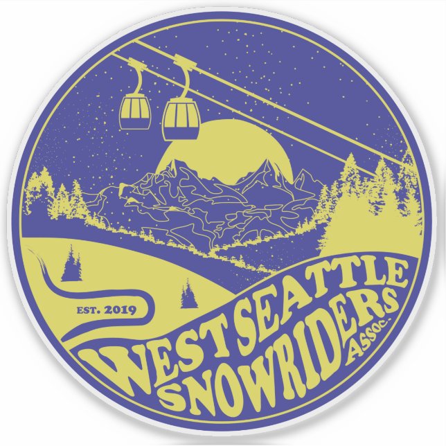 Sticker Blue Snowriders (Devant)