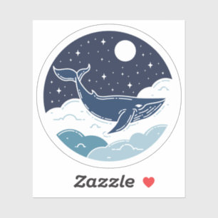 Sticker Blue Whale Dream