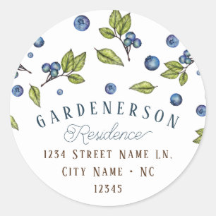 Sticker Blueberry Classic Rond Personnalisé
