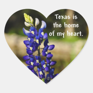 Sticker Bluebonnet "Le Texas est la maison de mon 