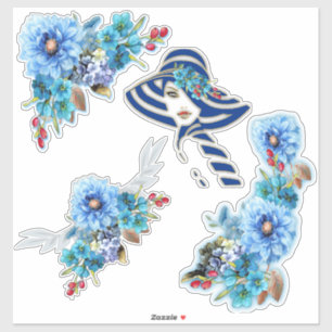 Sticker Blues de Cornflower en aquarelle