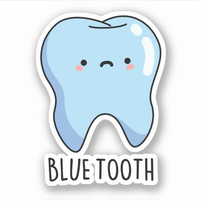Sticker Bluetoot Drôle de jeu de mots technique  (Devant)