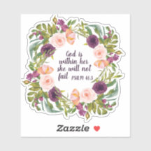 Blush Violet Floral Verset Biblique Dieu est à l'I