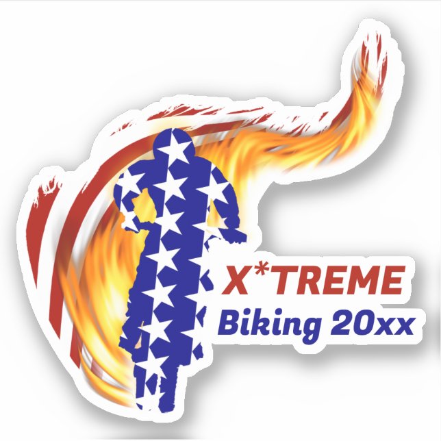 Sticker BMX / VTT de PATRIOTISME AMÉRICAIN (Devant)