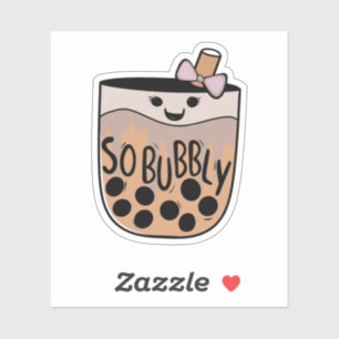 Sticker Boba Brown sucre bulle Thé Cute et drôle