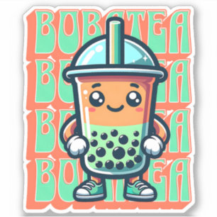 Sticker Boba Bubble Tea Kawaii Cute Cartoon