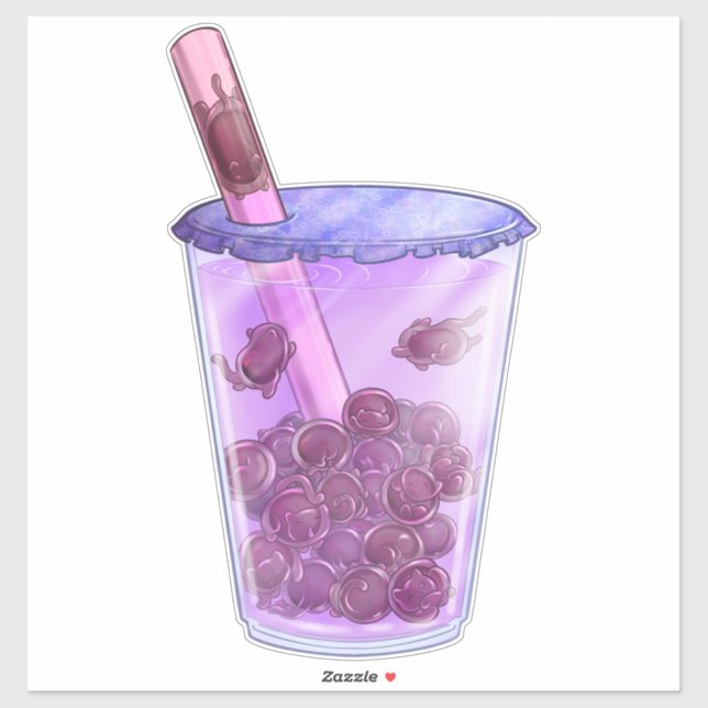 Sticker Boba Cats (Feuille)