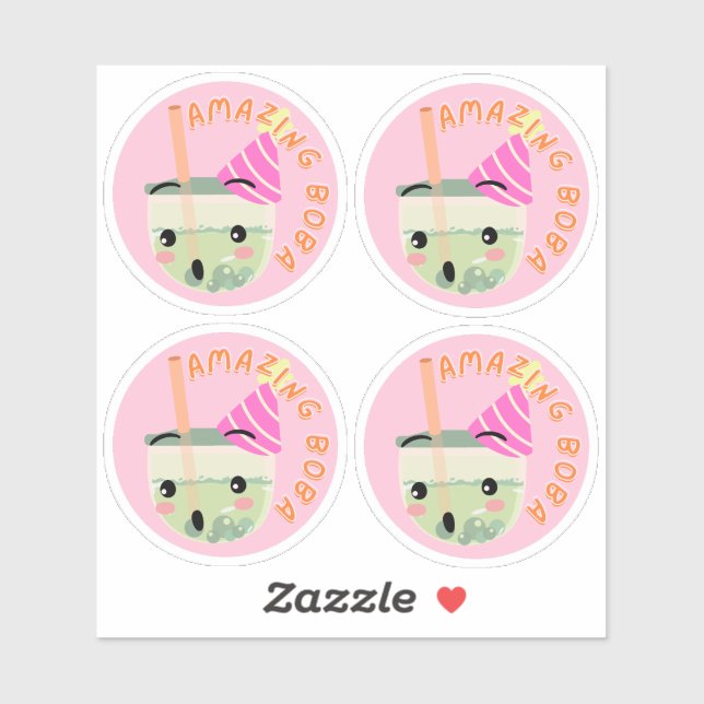 Sticker Boba Extraordinaire - Pack de 4 (Feuille)
