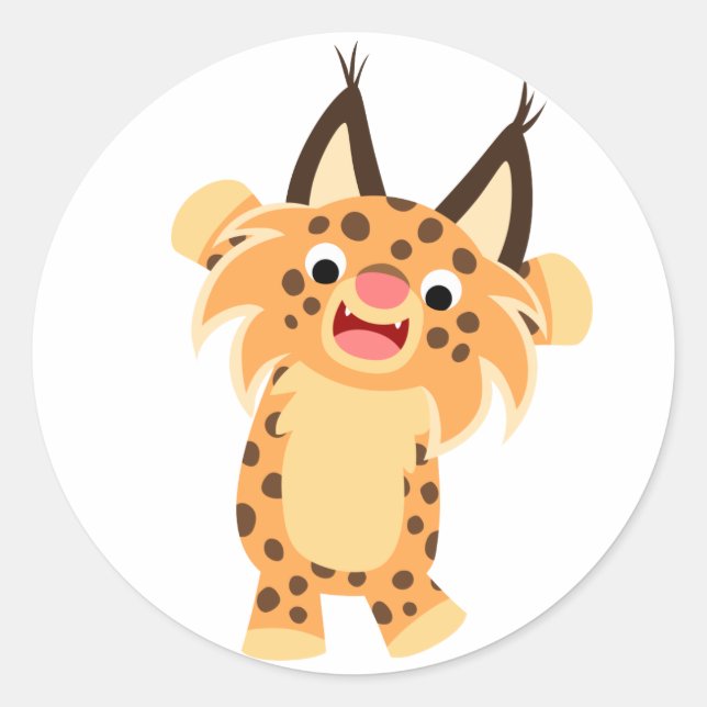 Sticker Bobcat pour caricature Spunky Cute (Devant)