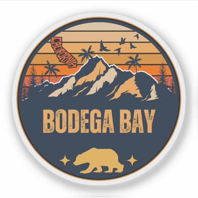 Sticker Bodega Bay, Californie (Devant)