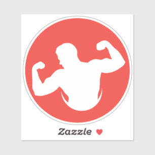 Sticker bodybuilder musculation bodybuilding biceps pose h