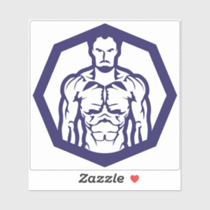 Sticker bodybuilder musculation bodybuilding logo 2306