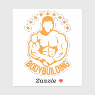 Sticker bodybuilding corps musculation 4 logo club 1