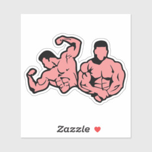 Sticker bodybuilding corps musculation 5 logo club 1