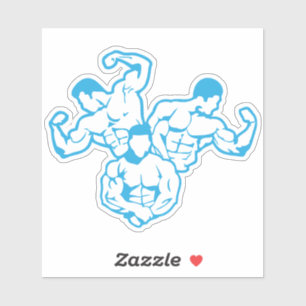 Sticker bodybuilding corps musculation 8 logo club 1