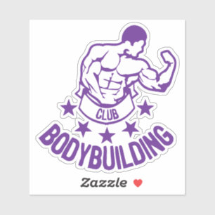 Sticker bodybuilding corps musculation 9 logo club 1