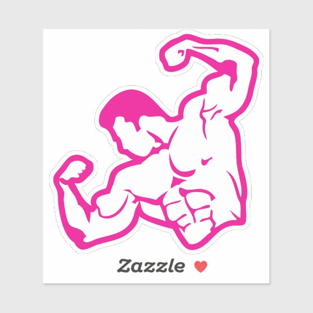 Sticker bodybuilding corps musculation logo club 1 (Feuille)