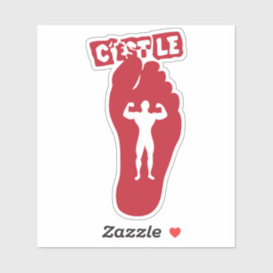 Sticker bodybuilding musculation c'est le pied expression 