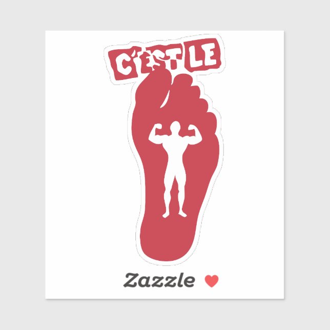Sticker bodybuilding musculation c'est le pied expression  (Feuille)