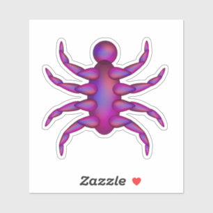 Sticker Bogue violet à huit pattes