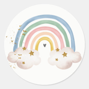 Sticker Boho Arc-en-ciel Pastel Arc-en-ciel Couleu