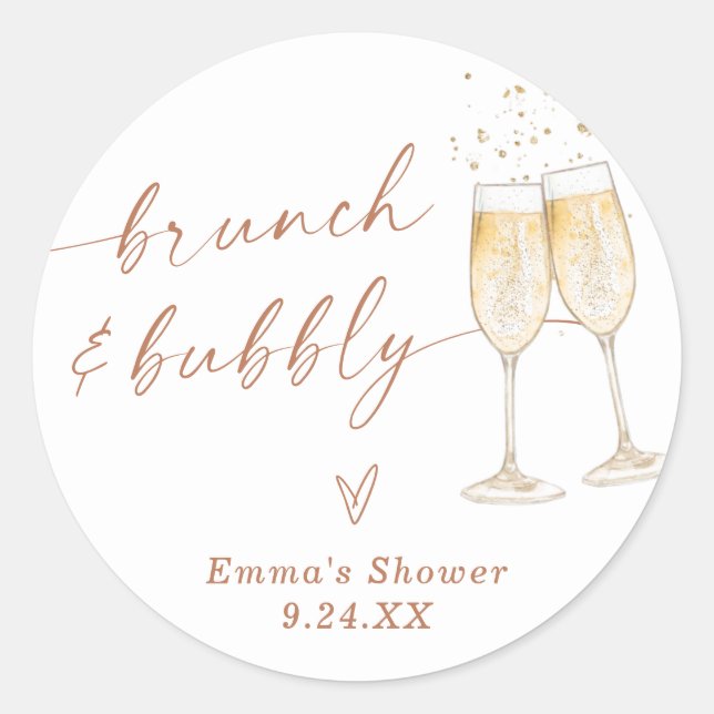 Sticker Boho Merci Favor | Brunch & bulle (Devant)