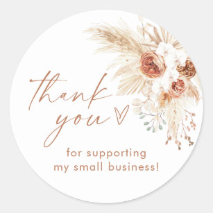 Sticker Boho Small Business Merci
