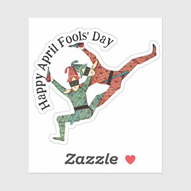 Sticker Boire Jesters April Fools Day (Feuille)