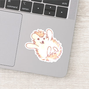 Sticker Bois Golden Adorable Happy Hedgehog