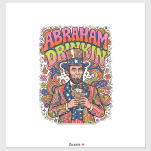 Sticker Boisson Abraham Patriotique Rétro