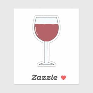 Sticker Boisson Boisson de verre de vin rouge