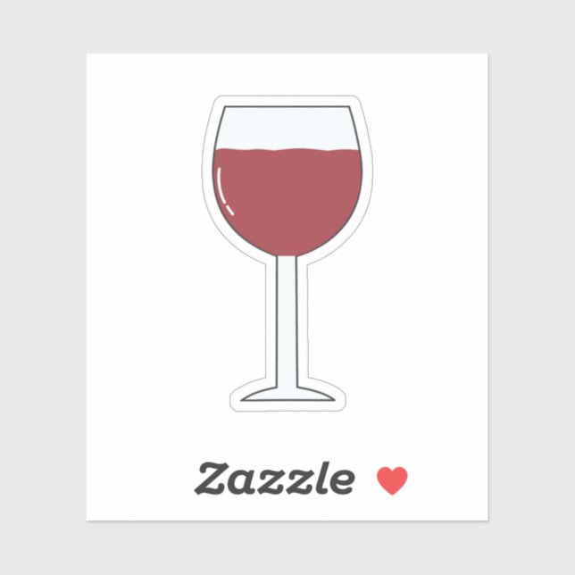 Sticker Boisson Boisson de verre de vin rouge (Feuille)