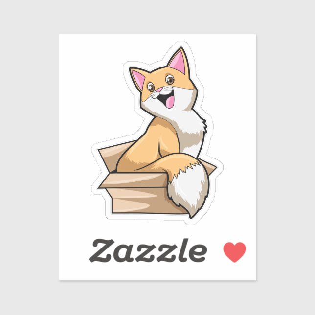 Sticker Boîte à chat (Feuille)