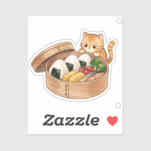 Sticker Boîte à lunch Chaton Mignon – Bento Kawaii Kitty