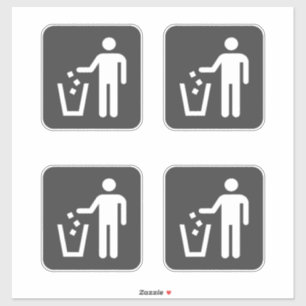 Sticker Boîtes à ordures à l'intérieur et à l'extérieur