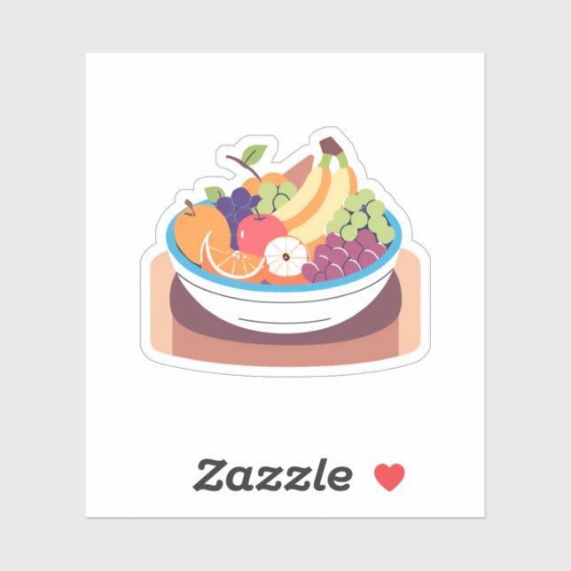 Sticker Bol de fruits (Feuille)