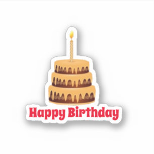 Sticker Bon gâteau d'anniversaire