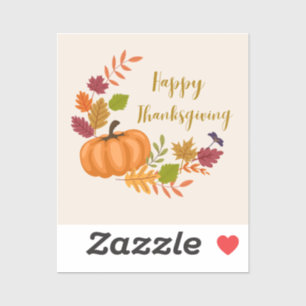 Sticker Bon thanksgiving citrouille