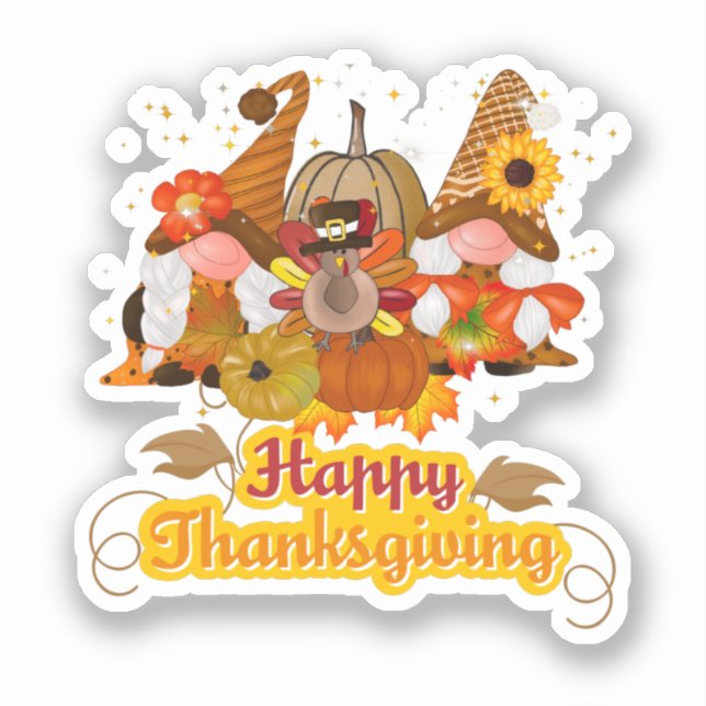 Sticker Bon thanksgiving Gnome (Recto)
