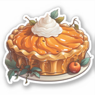 Sticker Bon thanksgiving Vacances Cartographie Citrouille