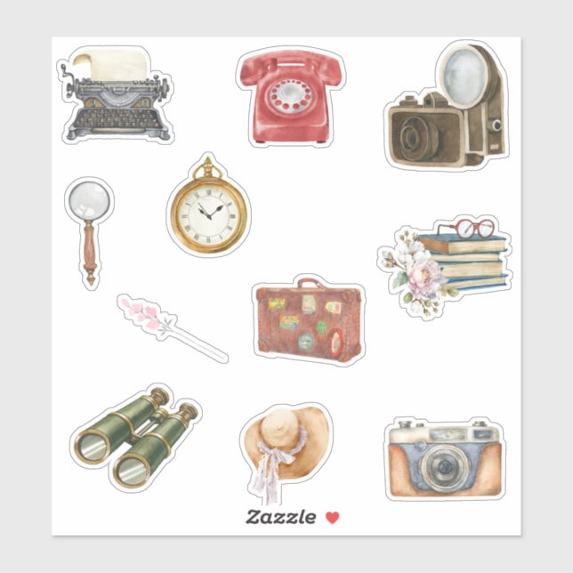 Sticker Bon Vieux Vintage (Feuille)