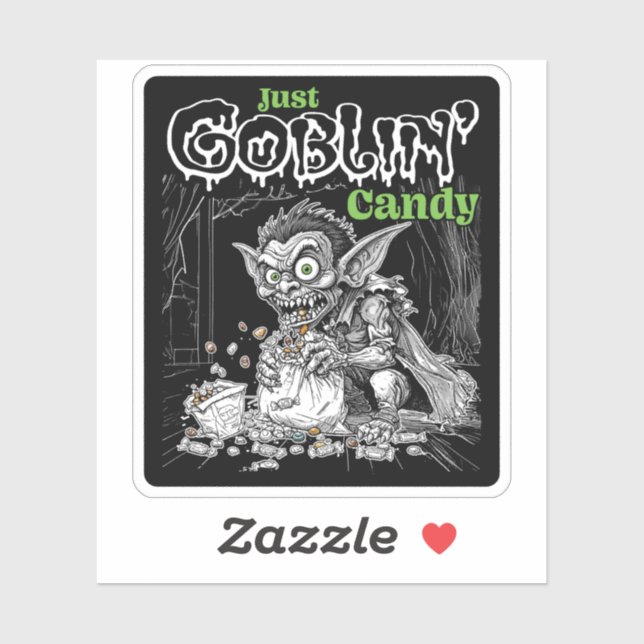 Sticker Bonbons de Just Goblin pour des objets plus sombre (Feuille)