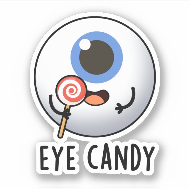 Sticker Bonbons pour yeux amusant jeu d'yeux (Devant)