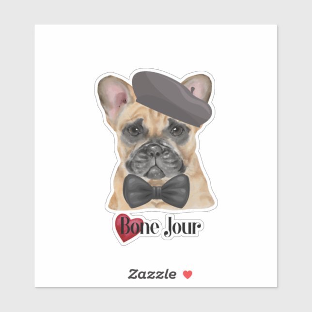 Sticker Bone Jour French Bulldog (Feuille)
