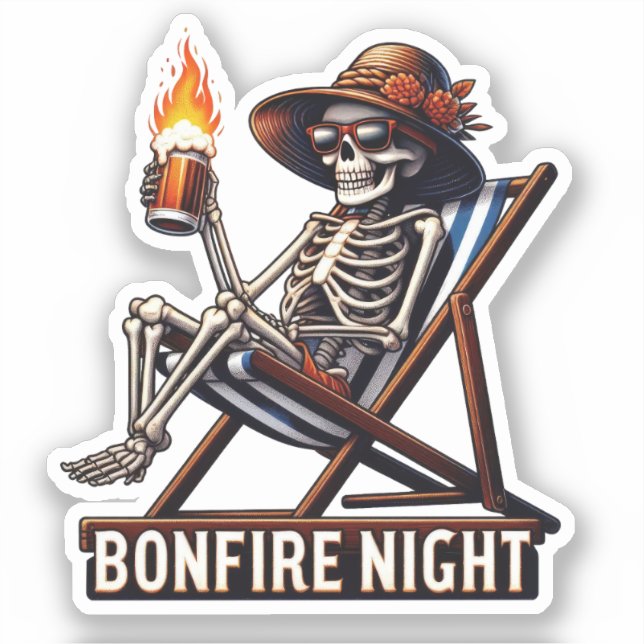 Sticker Bonfire Night - Beach Camping (Recto)