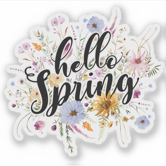 Sticker Bonjour Devis Spring (Devant)
